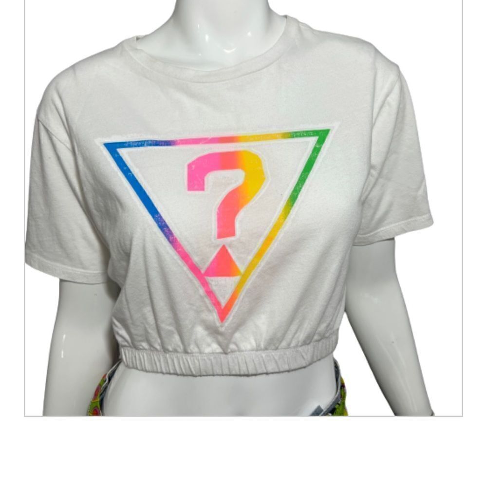 ‎Y2K Guess Originals 1981 White Crop Top -- XS - Picture 4 of 13